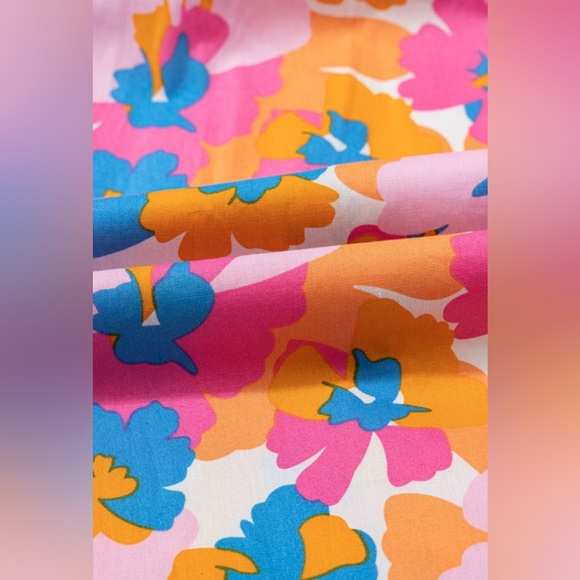 Vibrant Floral Blouse with Bow Sleeves - Picture 8 of 8